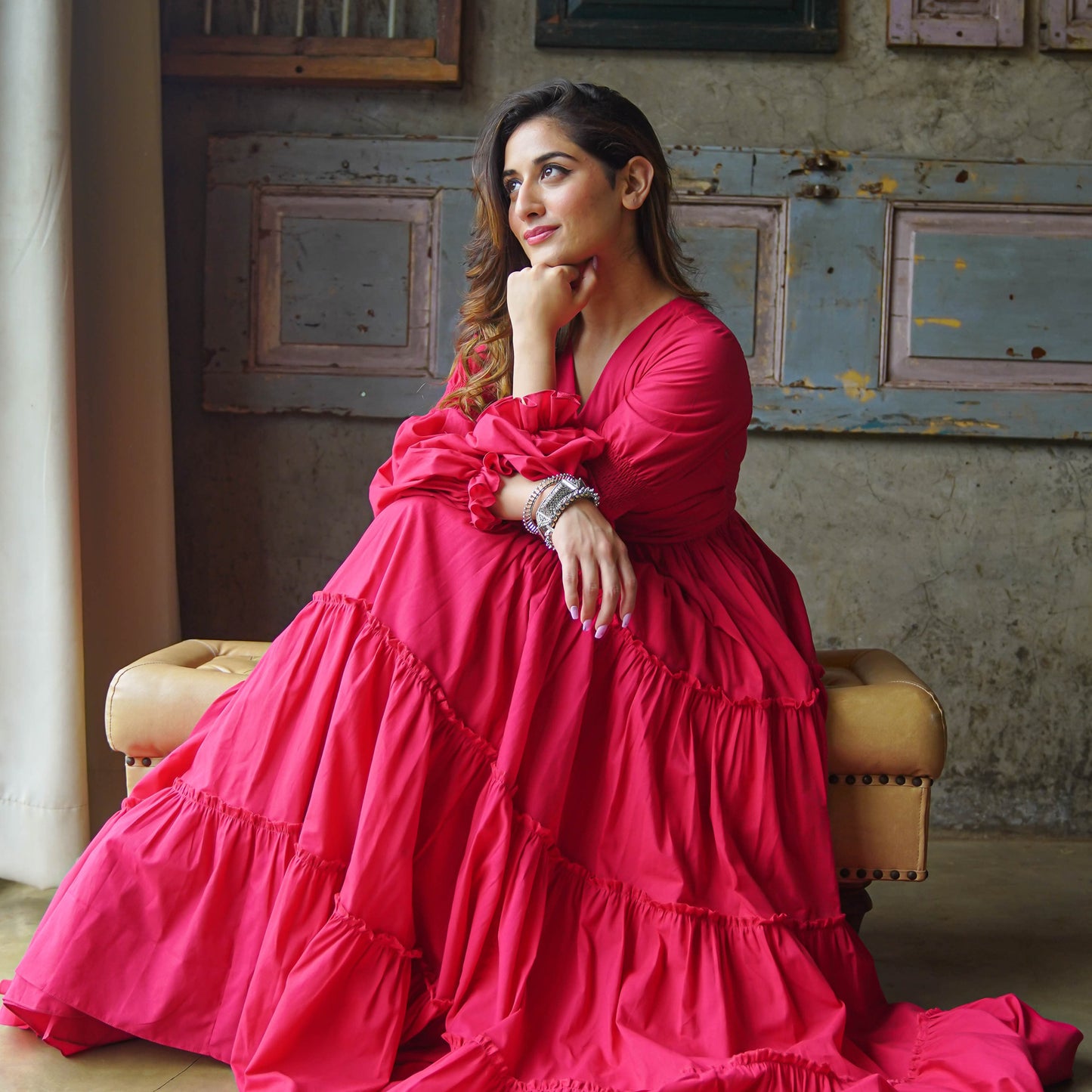 Krishna Amara Belt Cotton Maxi Dress - 011