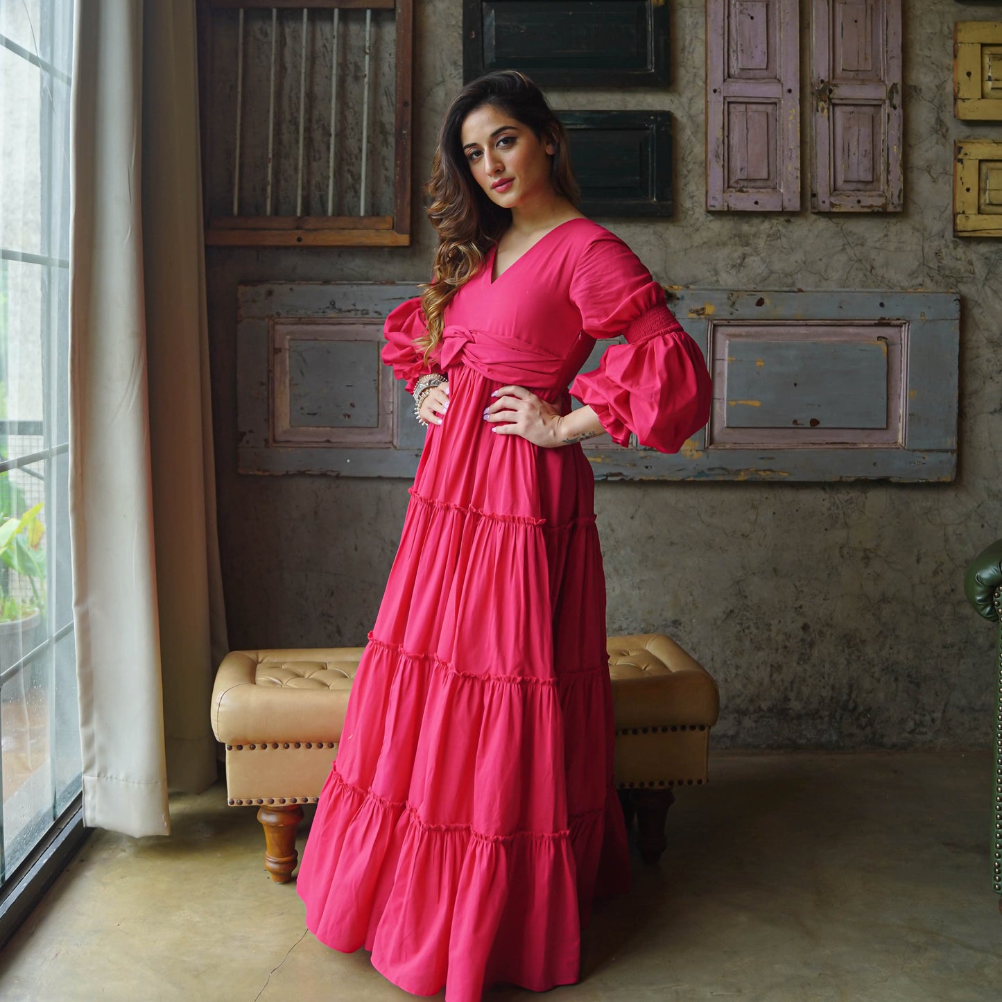 Krishna Amara Belt Cotton Maxi Dress - 011