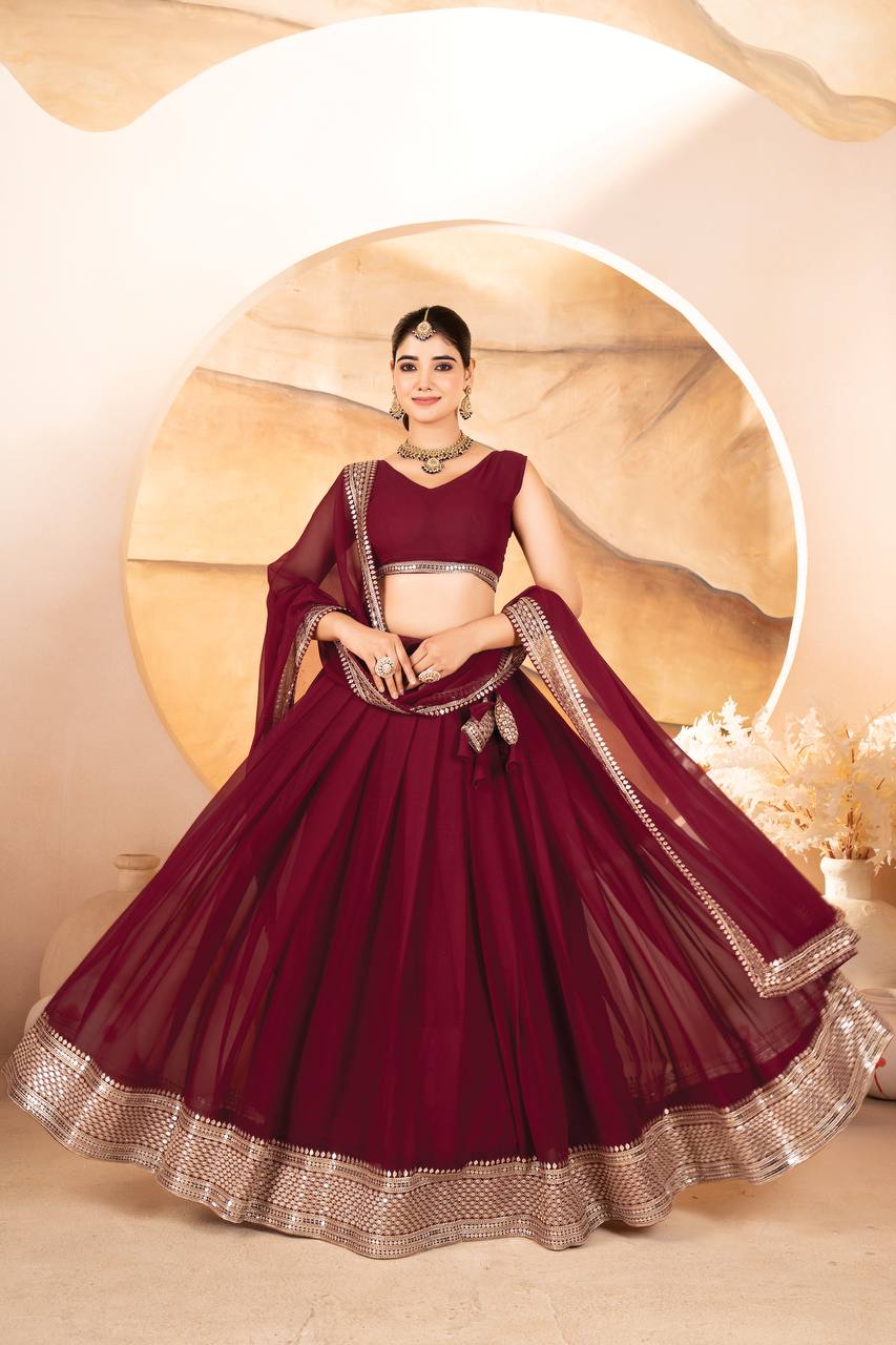Designer Lehenga Choli Set for Women | Premium Partywear Ethnic Outfit KFT-6055