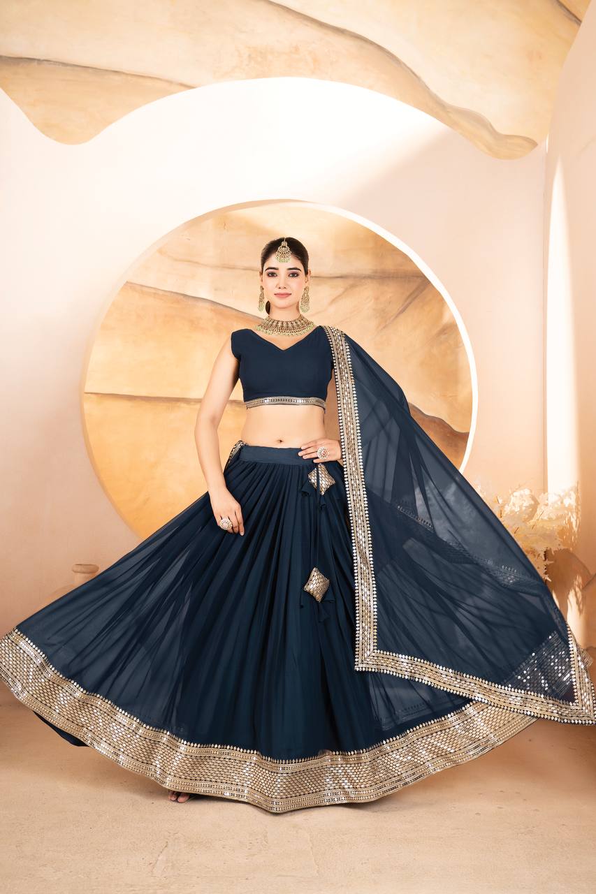 Designer Lehenga Choli Set for Women | Premium Partywear Ethnic Outfit KFT-6055