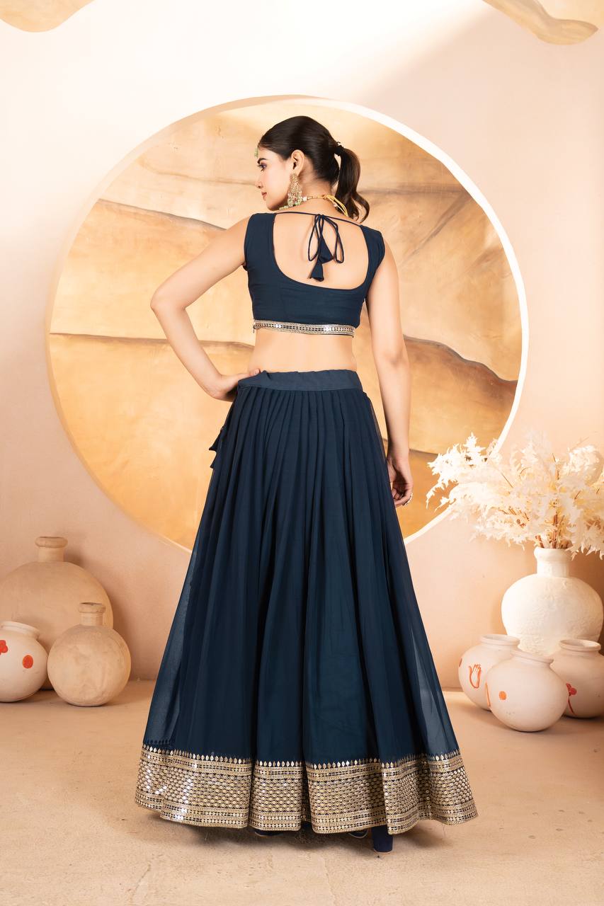 Designer Lehenga Choli Set for Women | Premium Partywear Ethnic Outfit KFT-6055
