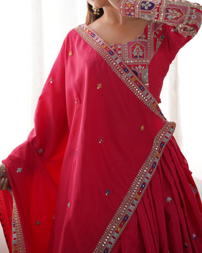 Krishna Fashion Premium Quality Heavy Traditional Pink Lehenga Choli NF-5008