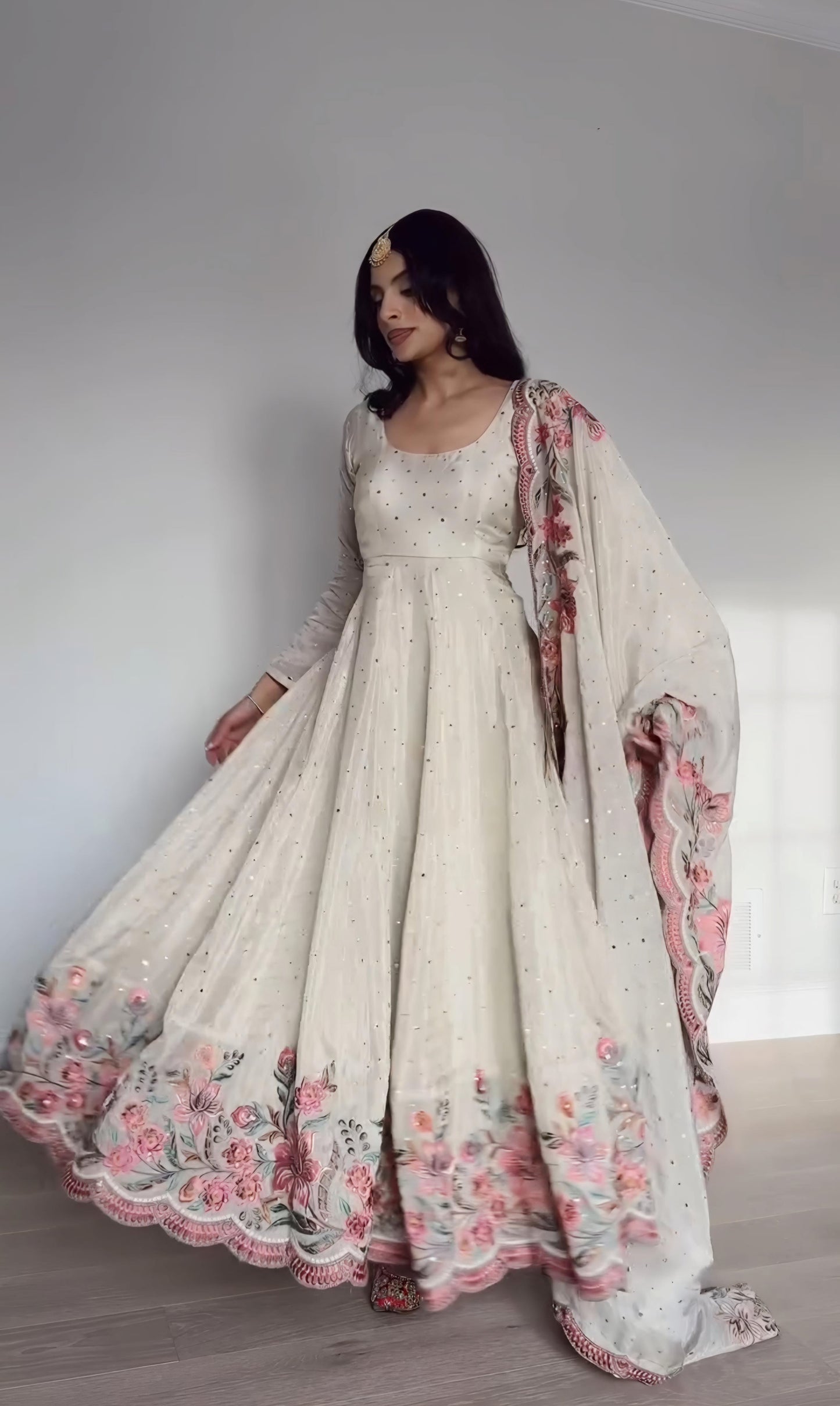 Krishna Fashion Heavy Pure Vichitra Silk Gown