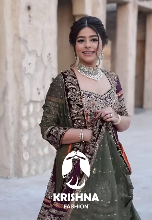 Embroidered Georgette Sharara Set KFNS-841