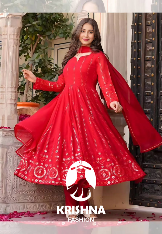 PREMIUM READYMADE  ANARKALI SUIT SET [3 PIS] KF-6035