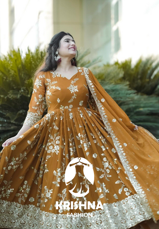 PREMIUM DESIGNER READYMADE ANARKALI SUIT SET KF-146