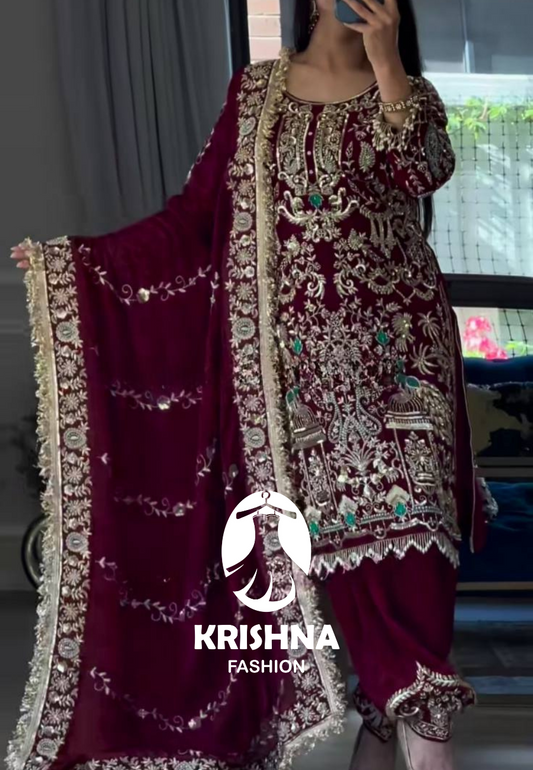 New Heavy Embroidered Dhoti Salwar Set for Women – Party Wear Designer Ethnic Outfit