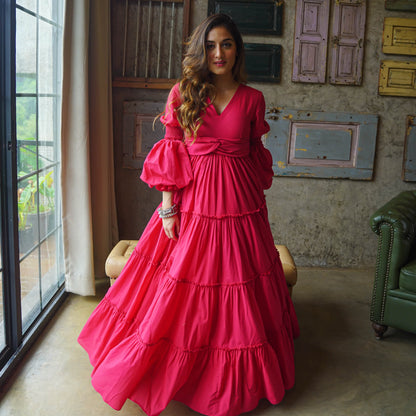 Krishna Amara Belt Cotton Maxi Dress - 011