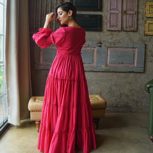 Krishna Amara Belt Cotton Maxi Dress - 011